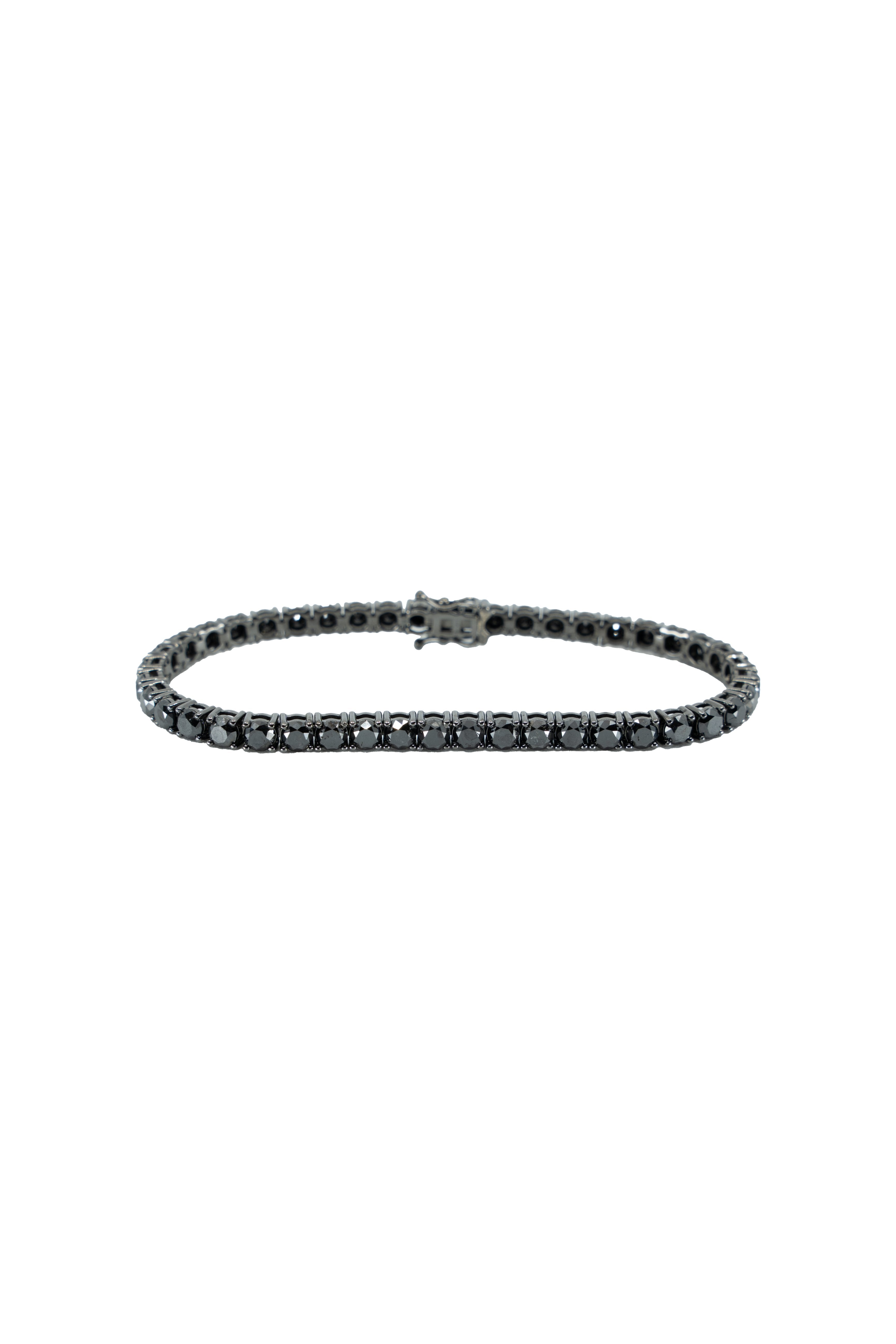 ONYX DIAMOND 12.56 CARAT TENNIS BRACELET Default Title / 14K. BG. 12.56CT. 13.31G. BLACK. DIA. TEN BRACELET