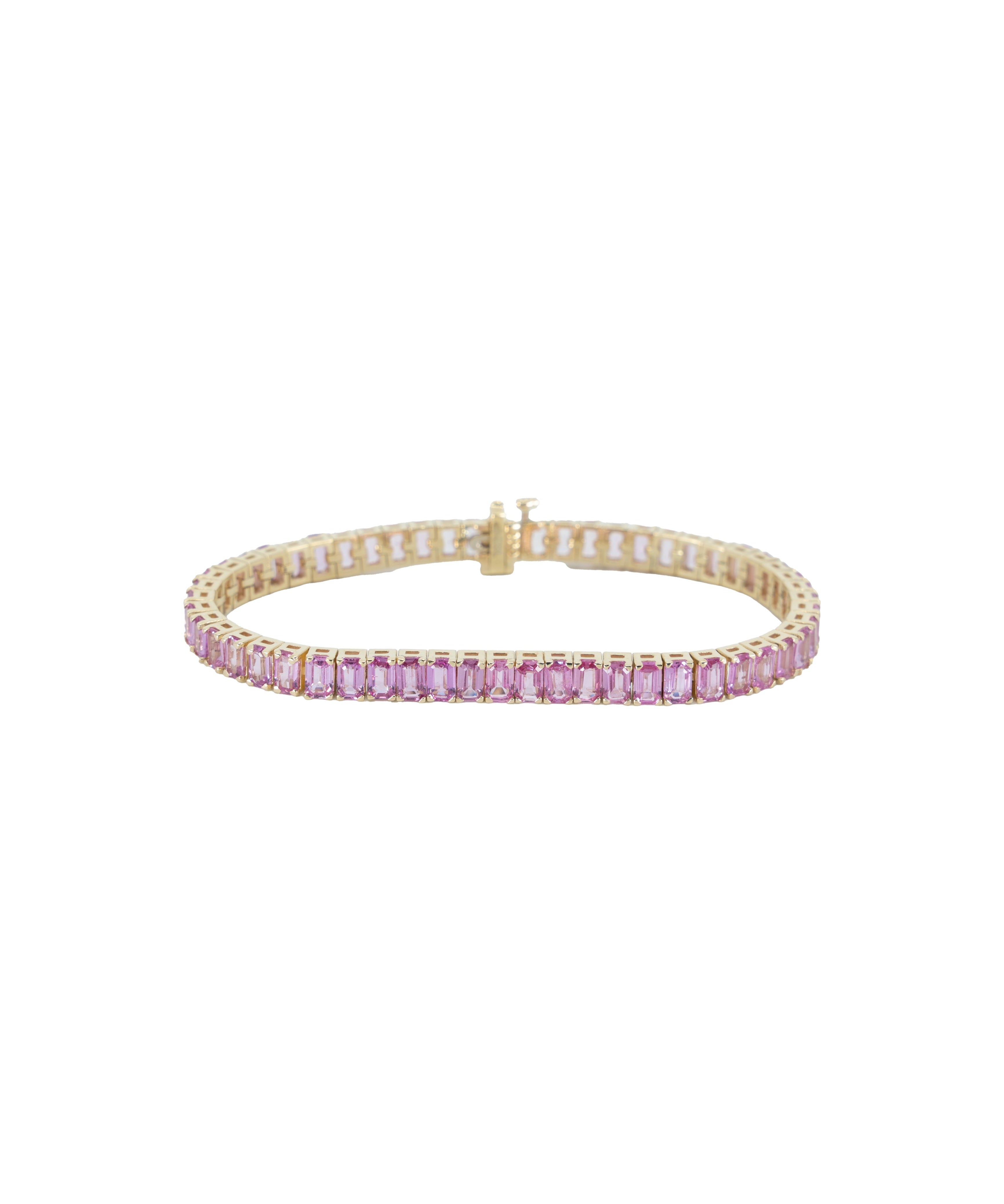 ROSE GOLD PINK DIAMOND 18.04 CARAT TENNIS BRACELET Default Title / 14K. RG. 18.04CT. PINK. DIA. BELT. 16.31G. BRACELET