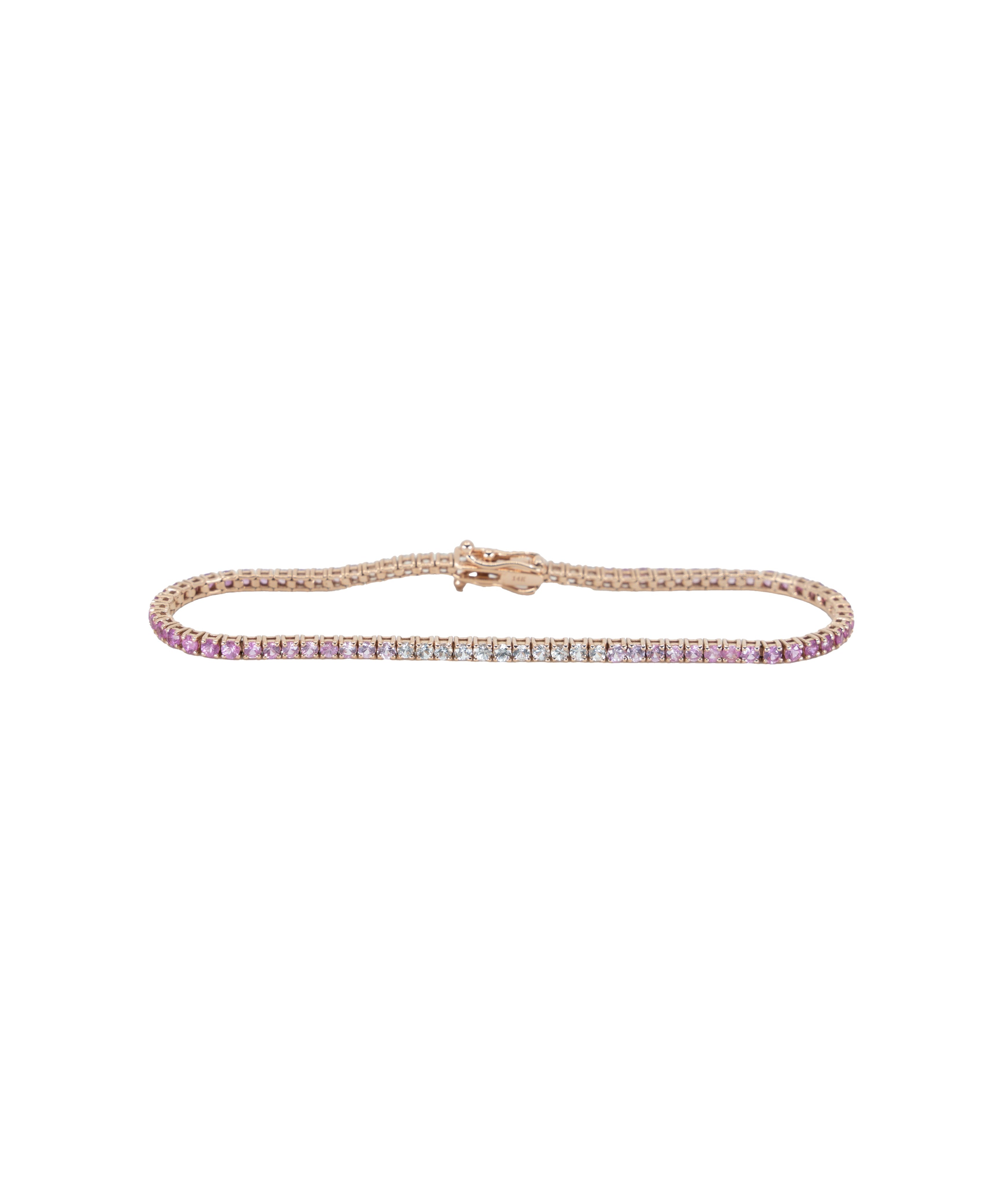 ROSE GOLD PINK DIAMOND 8.58 CARAT BRACELET Default Title / 14K. RG. 1.67CT. DIA. PINK. 8.58CT. BRACELET